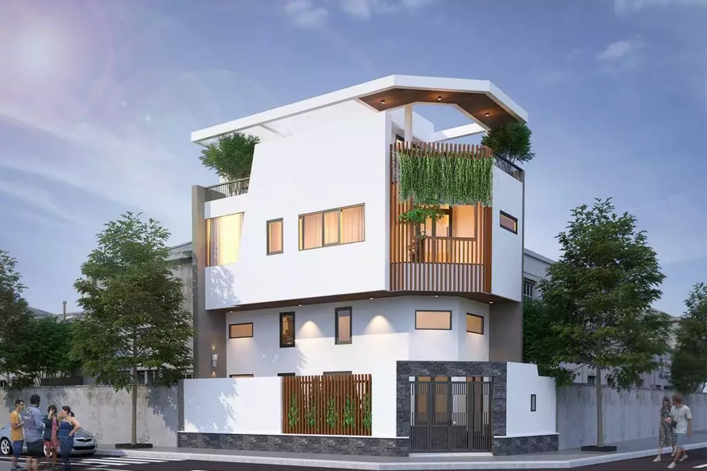 25+ Mẫu nhà ống 2 tầng 2 mặt tiền đẹp và hiện đại nhất