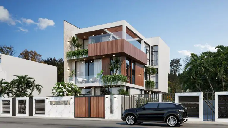 Thiết kế biệt thự 3 tầng có hồ bơi hiện đại tại Hà Nam